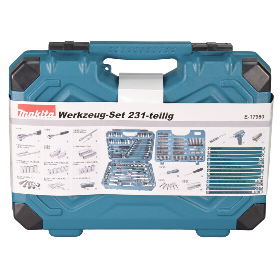 Makita Werkzeug-Set 231-tlg. 231-tlg. E-17980