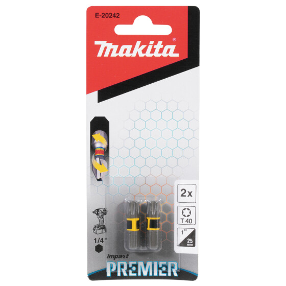 Makita Torsion Bit T40 Impact Premier T40 25 mm 2 Stück E-20242