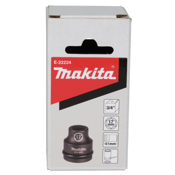 Makita Schlagnuss 3/4" SW17 3/4" SW17 51 mm inkl. O-Ring und Stift CR-MO E-22224