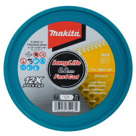 Makita Trennscheibe INOX 115x0,8 mm Ø 115 mm 0,8...