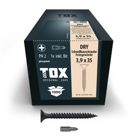 TOX Schnellbauschraube Feingewinde PH2 DRY 3,9 x 35 FG...