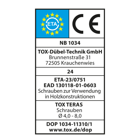 TOX Terrassenschraube C1 TX25 TERAS 5,0 x 70 (200 Stk.)