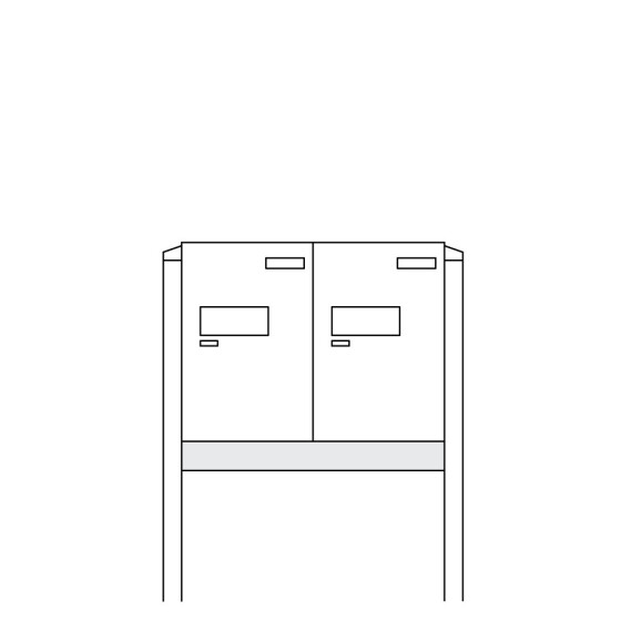 Burg-Wächter Anlage Paketboxen mit 2 Boxen zum Einbetonieren .eBoxx easy+ Anlage 2E (einbetoniert) W 84371