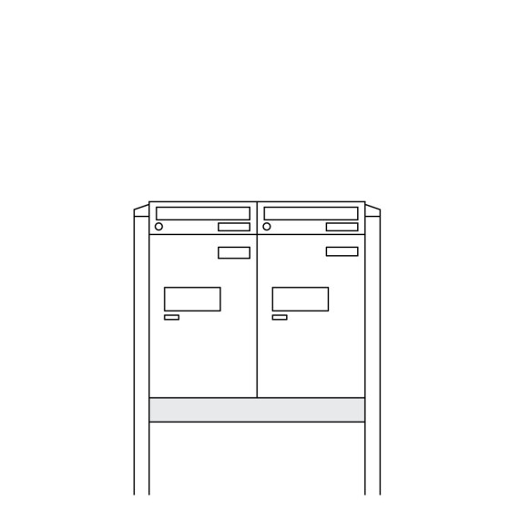 Burg-Wächter Anlage Paketboxen mit 2 Boxen zum Einbetonieren .eBoxx easy+ Anlage 2A & 2E (einbetonier 84375