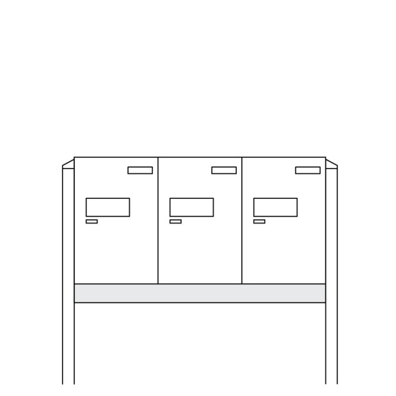 Burg-Wächter Anlage Paketboxen mit 3 Boxen zum Einbetonieren .eBoxx easy+ Anlage 3E (einbetoniert) W 84372