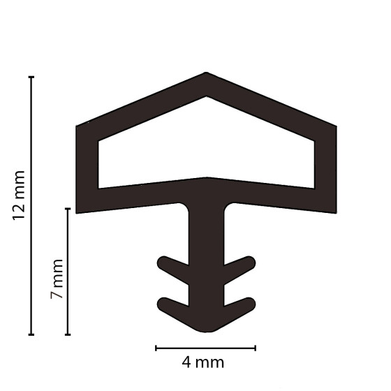 Türdichtung Dichtprofil M 680 verschiedene Farben 25, 50, 75,100 m