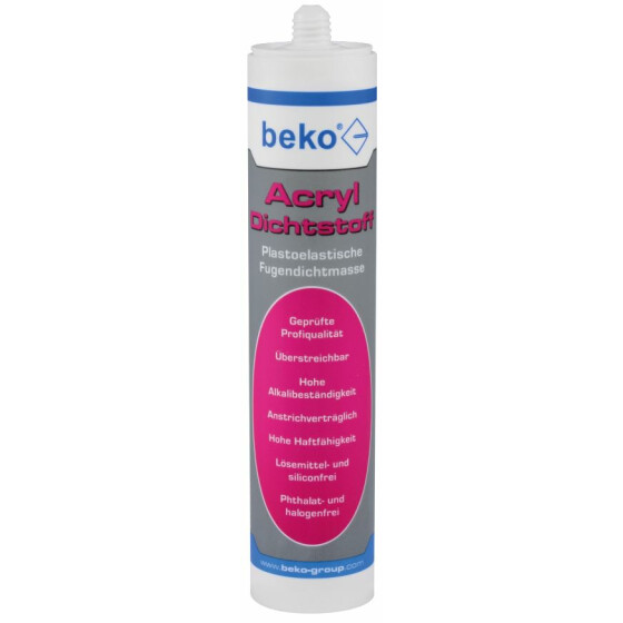 20 x beko Acryl-Dichtstoff 310 ml WEISS 230 300