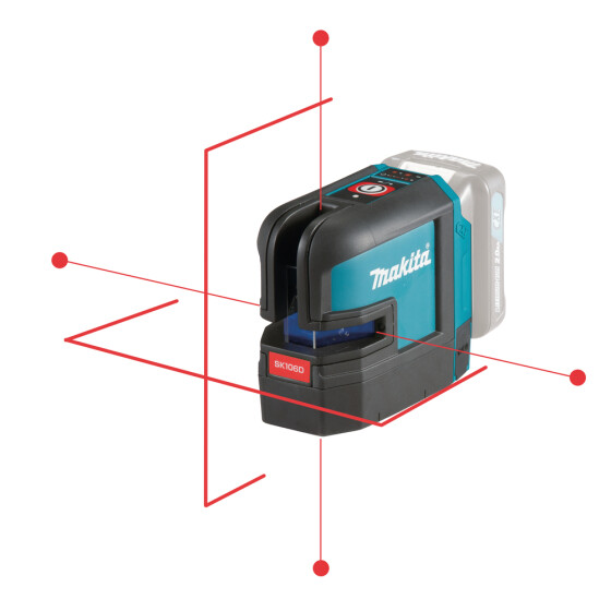 Makita Akku-Kreuzlinienlaser 12V max. 25 m SK106DZ