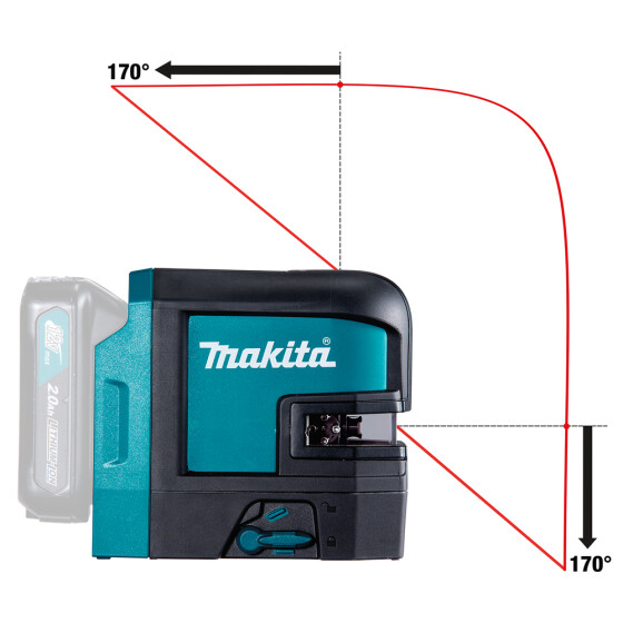 Makita Akku-Kreuzlinienlaser 12V max. 25 m SK106DZ