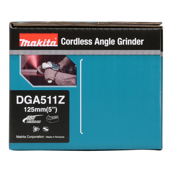 Makita Akku-Winkelschleifer 18V 125 mm 3.000-8.500 min-1 DGA511Z