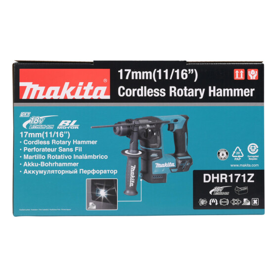 Makita Akku-Bohrhammer 18V SDS-PLUS 17 mm 1,2 J DHR171Z