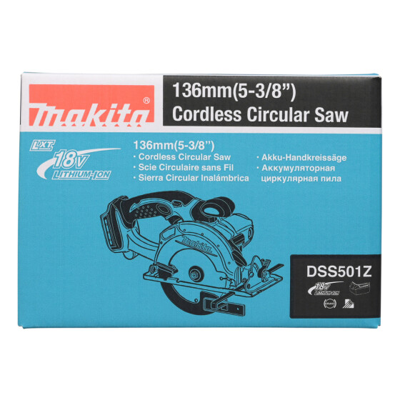 Makita Akku-Handkreissäge 18V 51 mm 3.600 min-1 DSS501Z