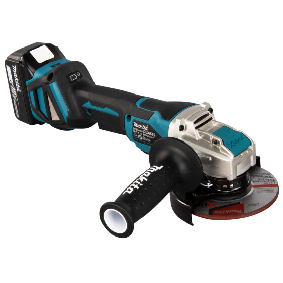 Makita Akku-Winkelschleifer 18V 125 mm X-LOCK 3.000-8.500 min-1 DGA519RTJ