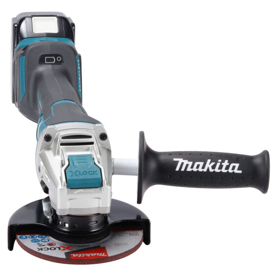 Makita Akku-Winkelschleifer 18V 125 mm X-LOCK 3.000-8.500 min-1 DGA519RTJ