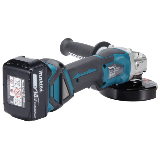 Makita Akku-Winkelschleifer 18V 125 mm X-LOCK 3.000-8.500 min-1 DGA519RTJ