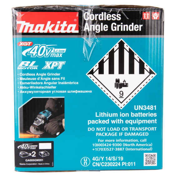 Makita Akku-Winkelschleifer XGT 40V max. 125 mm GA005GM201