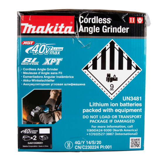 Makita Akku-Winkelschleifer XGT 40V max. 125 mm GA013GM201