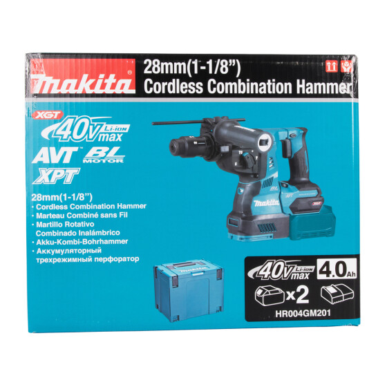 Makita Akku-Kombihammer XGT 40V max. SDS-PLUS/Bohrfutter 2,9 J 28 mm HR004GM201