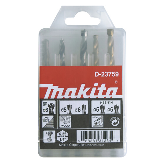 Makita Bohrer-Set 1/4" D-23759