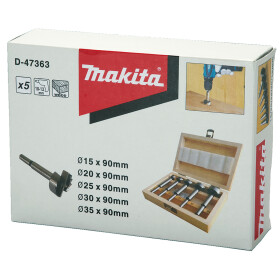 Makita Forstnerbohrer-Set Ø 15 - 35 mm 90 mm lang...