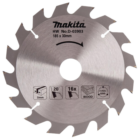 Makita Sägeblatt 185x30/16Z Sägeblatt 185x30/16Z D-03903