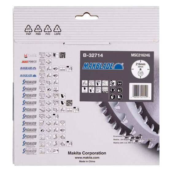 Makita MAKBLADE Sägeb. 216x30x24Z MAKBLADE Sägeb. 216x30x24Z B-32714