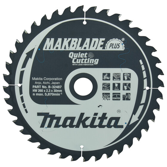 Makita MAKBLADE Sägeb. 260x30x40Z MAKBLADE Sägeb. 260x30x40Z B-32487