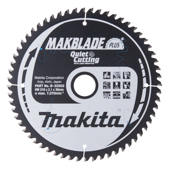 Makita MAKBLADE+ Sägeb. 216x30x60Z MAKBLADE+ Sägeb. 216x30x60Z B-32502