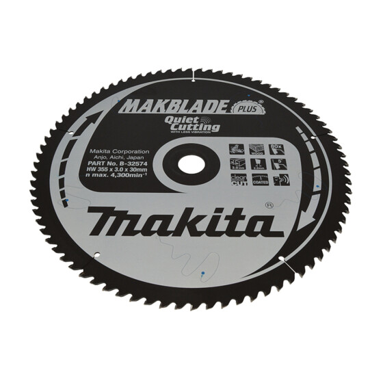 Makita MAKBLADE+ Sägeb. 355x30x80Z MAKBLADE+ Sägeb. 355x30x80Z B-32574