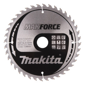 Makita Kreissägeblatt MAKFORCE 210/30 mm 40...