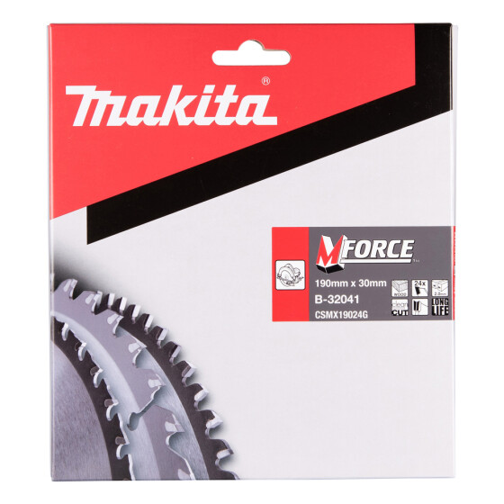 Makita Kreissägeblatt M-FORCE 190 mm 24 Zähne 1,2 mm Holz B-32041