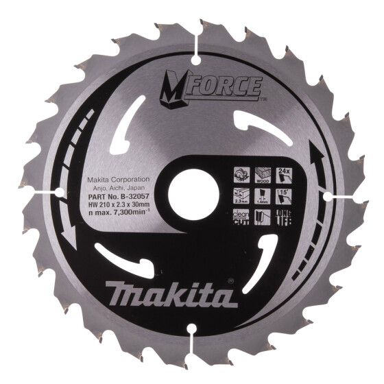 Makita Kreissägeblatt M-FORCE 210/30 mm 24 Zähne 1,4 mm Holz B-32057