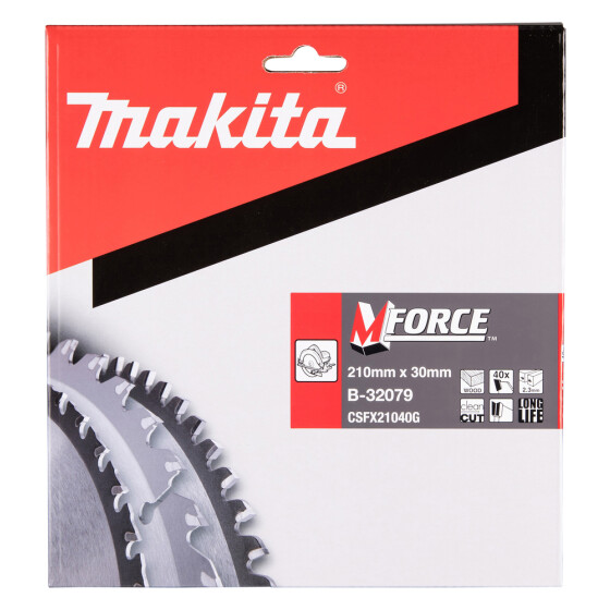 Makita Kreissägeblatt M-FORCE 210/30 mm 40 Zähne 1,4 mm Holz B-32079