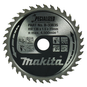 Makita SPECIALIZED Sägeb.136x20x36Z SPECIALIZED...