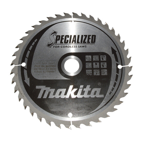 Makita SPECIALIZED Sägeb.165x20x40Z SPECIALIZED Sägeb.165x20x40Z B-32954