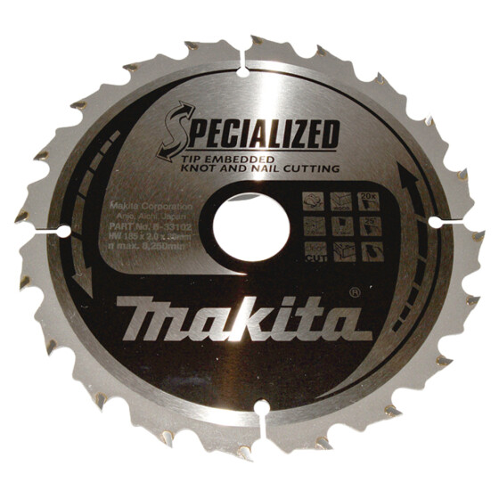 Makita SPECIALIZED Sägeb.185x30x20Z SPECIALIZED Sägeb.185x30x20Z B-33102