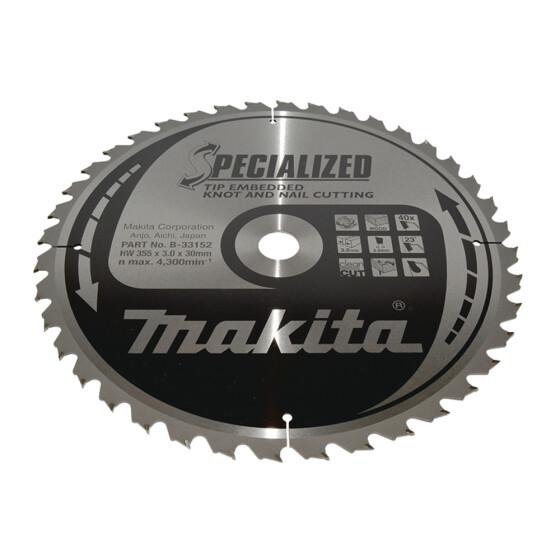 Makita SPECIALIZED Sägeb.355x30x40Z SPECIALIZED Sägeb.355x30x40Z B-33152