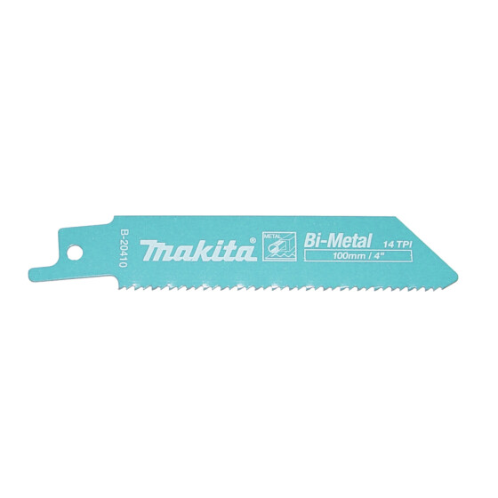 Makita Reciprosägeblatt BIM 100/14Z Metall Stahl/Edelstahl 1,8 mm / 14 tpi Arbeitslänge: 80 mm 5 Stück B-20410