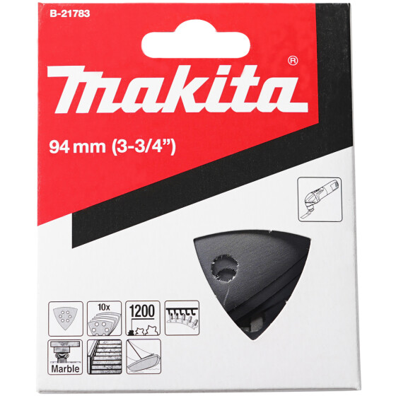 Makita Delta-Schleifpapier 10 Stück Ø 94 mm Körnung 1200 B-21783