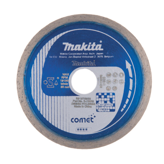 Makita Diamanttrennscheibe Comet 80mm Ø 80 mm 1,6 mm Schnittstärke Nass Keramik, Porzellan, Wand- und Bodenfliesen aus Marmor oder Schiefer B-13063