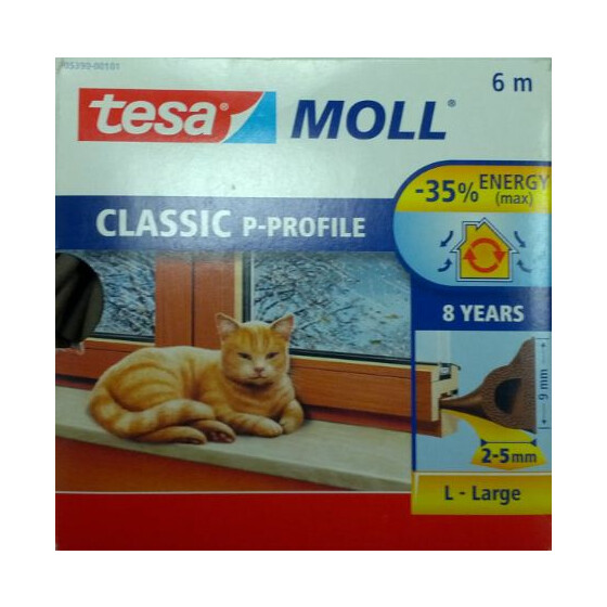 Tesa Moll P - Profil Gummidichtung a 6mtr.