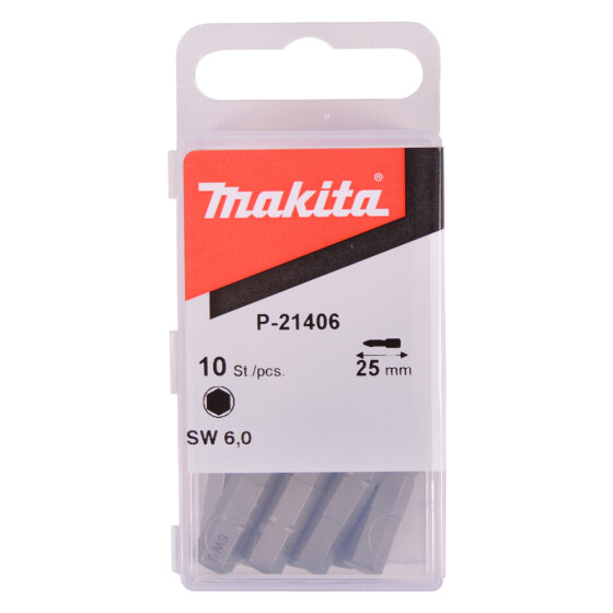 Makita 6-KT Bit 6,0x25mm P-21406