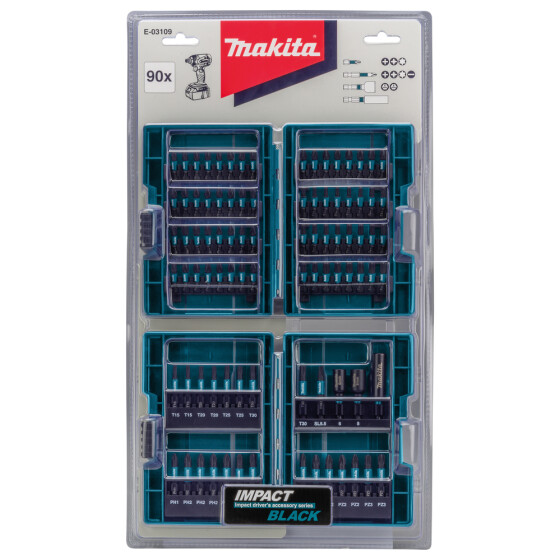 Makita Impact Black-Bit-Set 90-teilig 25/50 mm E-03109