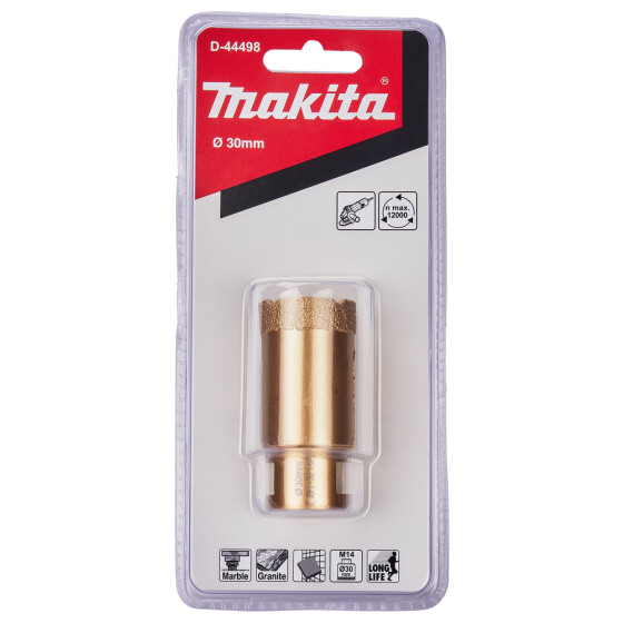 Makita Diamant-Hohlbohrkrone 30 mm Ø 30 mm M14 Trockenbohren D-44498