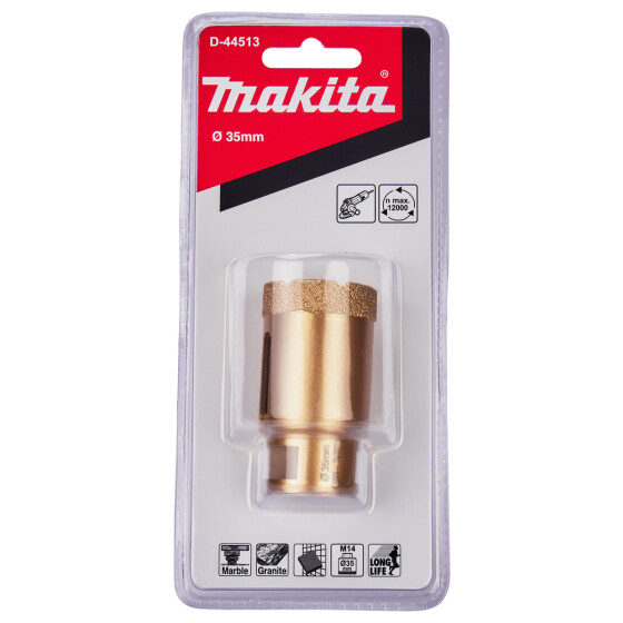 Makita Diamant-Hohlbohrkrone 35 mm Ø 35 mm M14 Trockenbohren D-44513