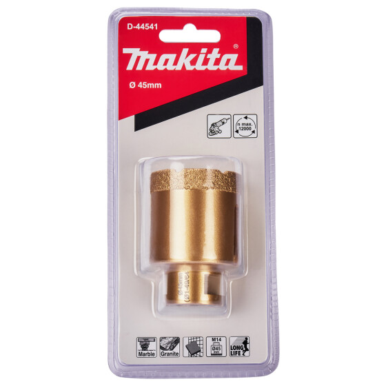 Makita Diamant-Hohlbohrkrone 45 mm Ø 45 mm M14 Trockenbohren D-44541