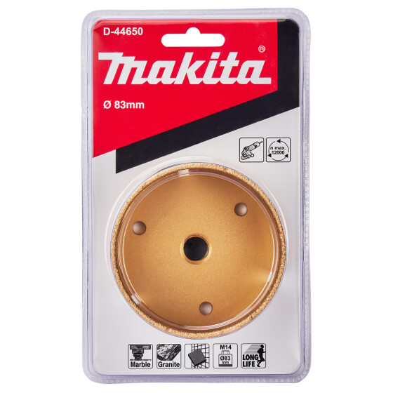 Makita Diamant-Hohlbohrkrone 83 mm Ø 83 mm M14 Trockenbohren D-44650