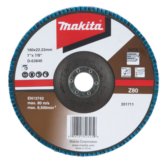 Makita Fächerscheibe Ø 180 mm Z80 abgewinkelt D-63840