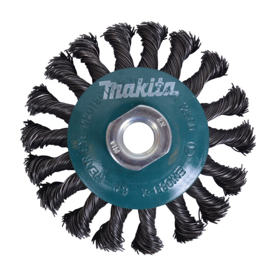 Makita Kegelbürste Ø 100 mm gezopft verzinkter Stahl M14 D-39861