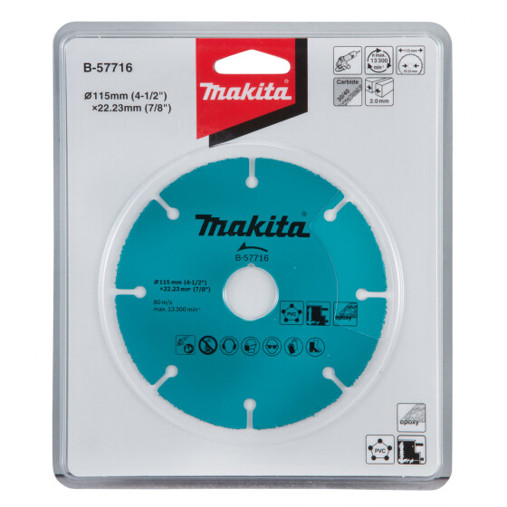 Makita Trennscheibe Ø 115 mm 2,0 mm K30/40 universal B-57716